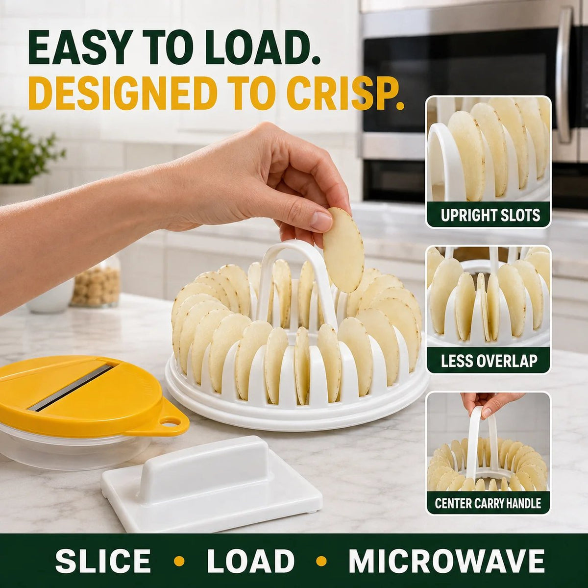 🔥2026 HOT SALE🥳💞50K+ SOLD!😍🥔DIY Microwave Potato Chip Maker with Slicer Bowl Set - DIY Microwave Potato Chip Maker with Slicer Bowl Set / Buy 1