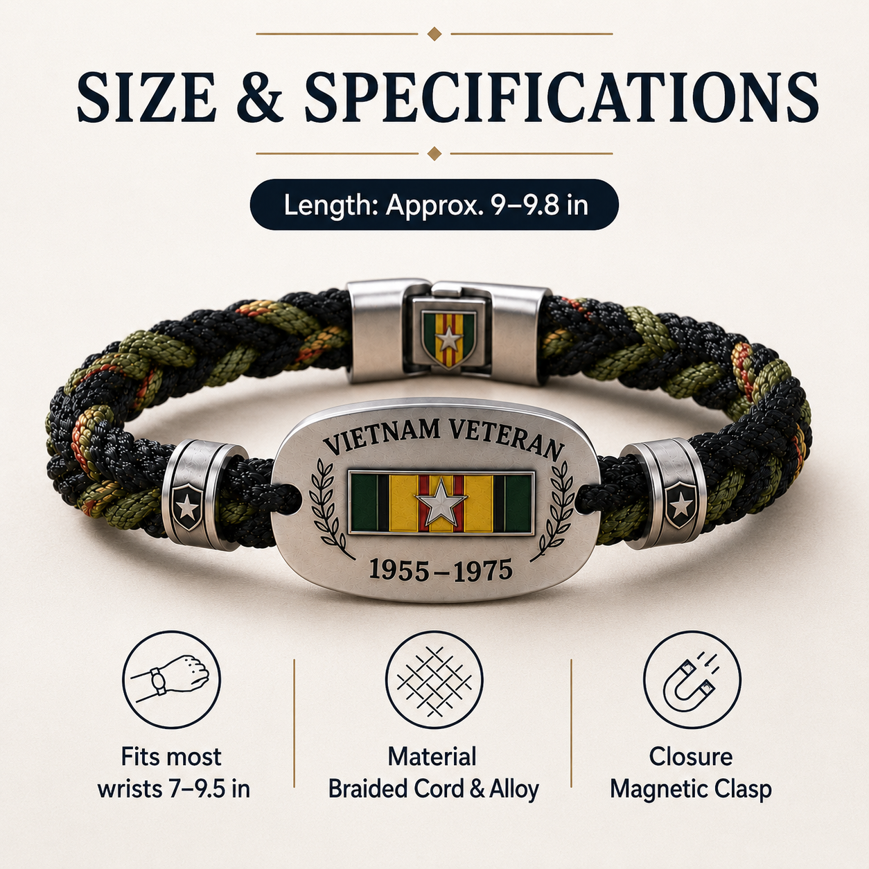 🇺🇸 Vietnam Veteran Tribute Bracelet