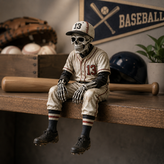 Baseball Skeleton Shelf Sitter