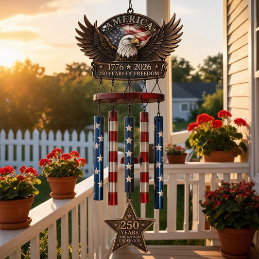 🇺🇸 250 Years of Freedom™ Commemorative Wind Chime | Limited Edition Patriotic Garden Decor 🦅