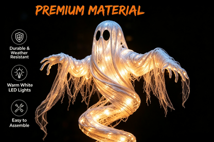 👻 A Ghost That Swirls Above a Glowing Pumpkin