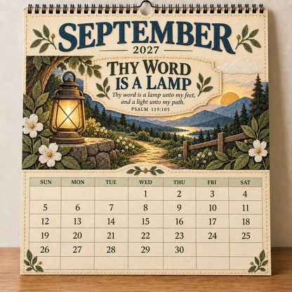 ✝️ 2027 Psalms Wall Calendar | Monthly Scripture &amp; Christian Artwork
