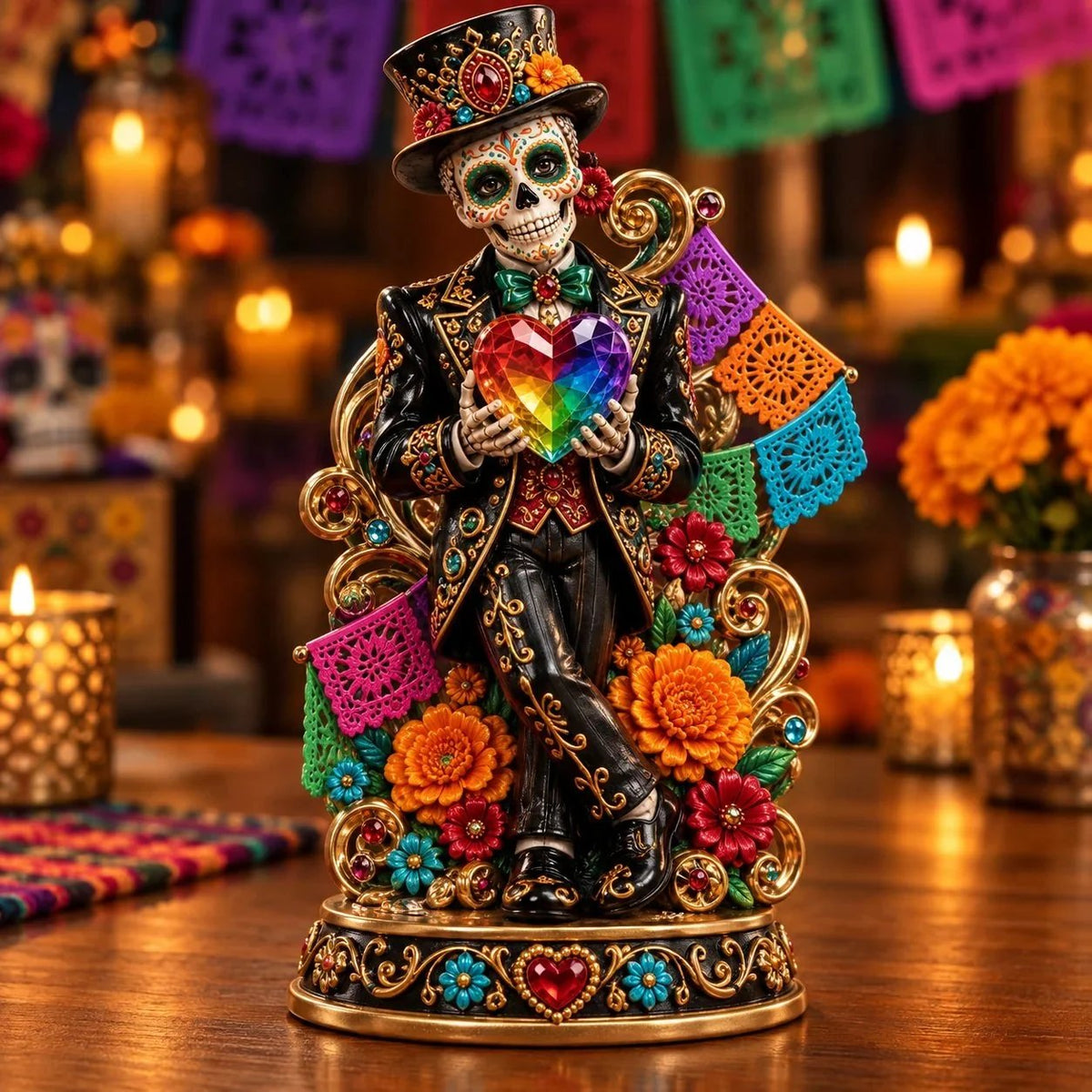 💀Day of the Dead Catrina Figurines – 3 Colorful Character Styles