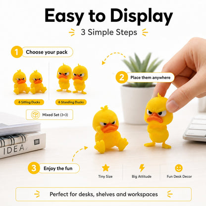 🔥🎁😠 Angry Duck Desk Figurine — Add a Tiny Attitude to Your Space! 🐥