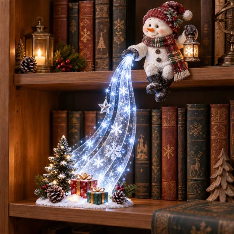 🎅✨Christmas Shelf Sitter Figurine With Light Curtain Decor