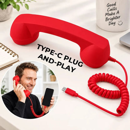 ☎️📱 Retro Telephone Handset for Type-C Phones — A Vintage Touch to Your Calls