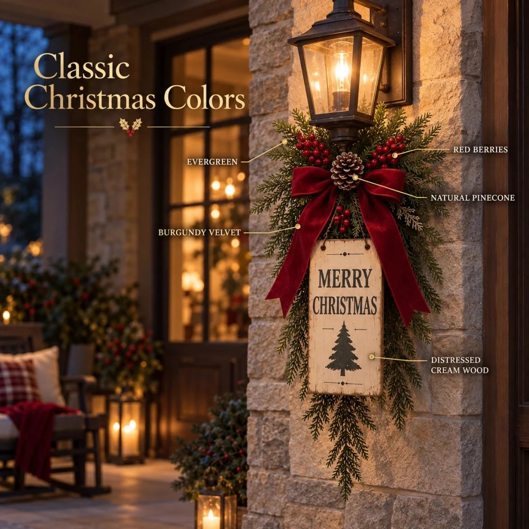 🔥HOT SALE🔥Vintage Merry Christmas Lantern Swag
