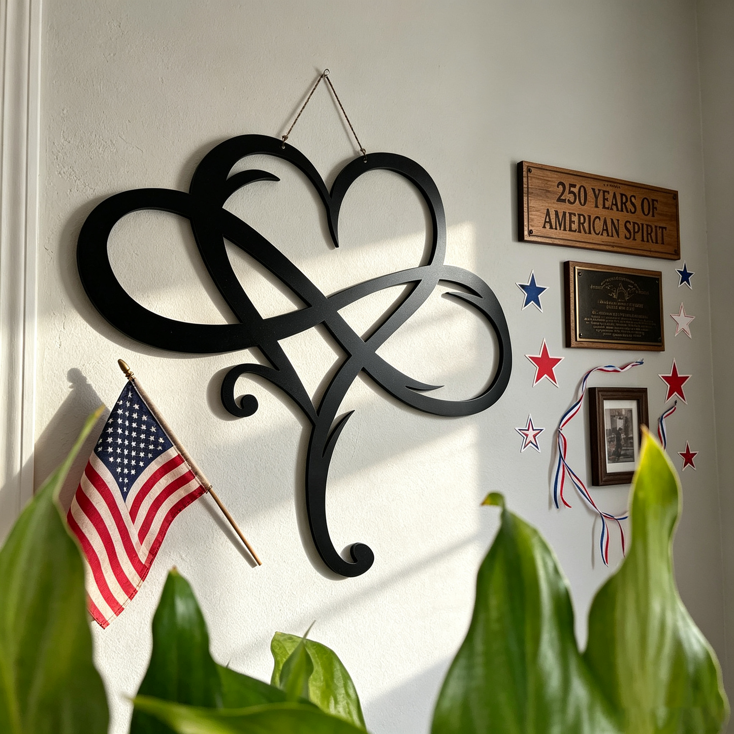 Iron Wall Decoration with Infinite Heart