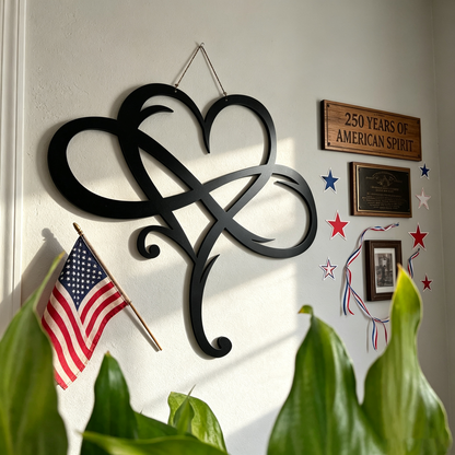 Iron Wall Decoration with Infinite Heart