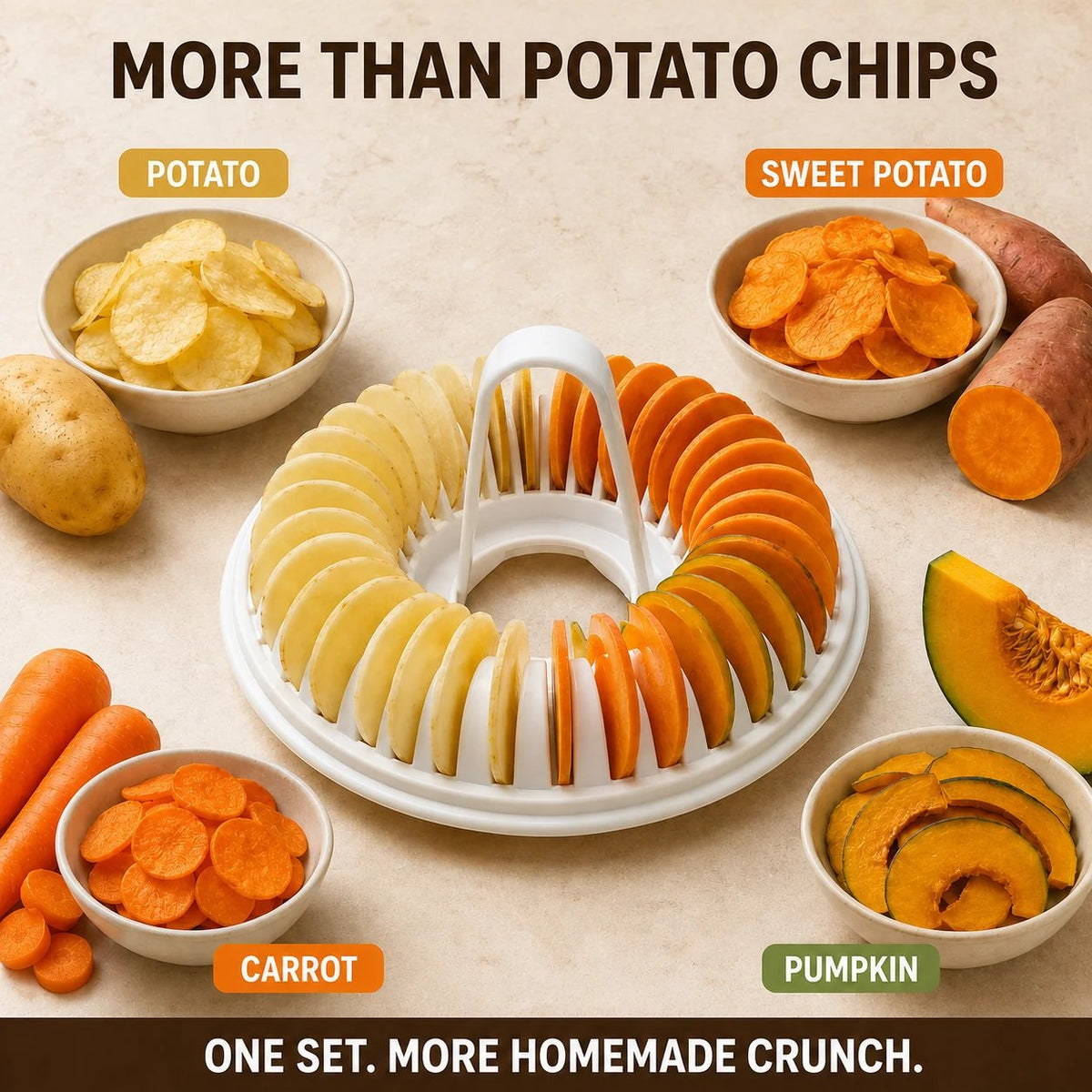 🔥2026 HOT SALE🥳💞50K+ SOLD!😍🥔DIY Microwave Potato Chip Maker with Slicer Bowl Set - DIY Microwave Potato Chip Maker with Slicer Bowl Set / Buy 1