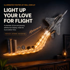 Illuminated Fighter Jet Wall Display – Glowing Afterburner Shelf with Remote Control ✈️🔥