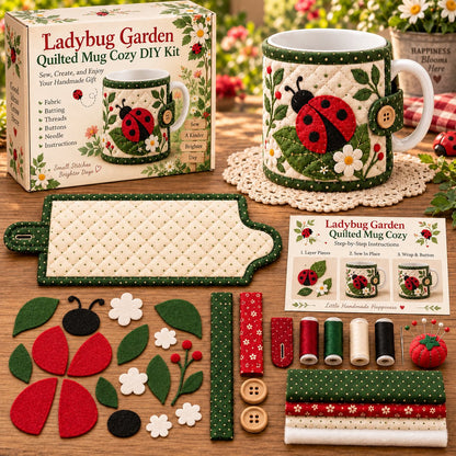 ✨🌸Garden Quilted Mug Cozy DIY Kit