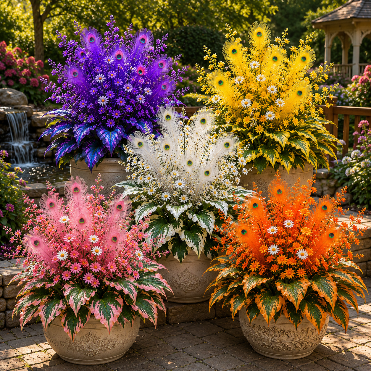 🏠🤗 Peacock Flame Hosta Bulbs💥 Stunning Colors That Brighten Any Space