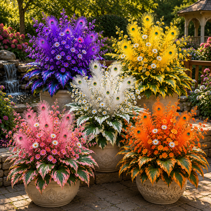🏠🤗 Peacock Flame Hosta Bulbs💥 Stunning Colors That Brighten Any Space