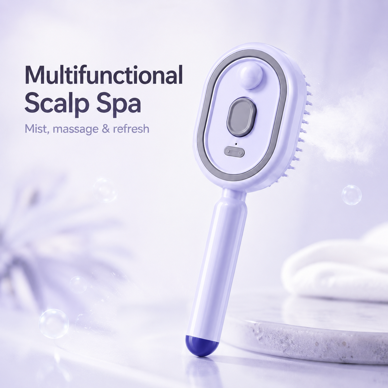 🌸LAST DAY 50% OFF✨Steam Mist Straightening Comb – Easy Salon-Like Hair