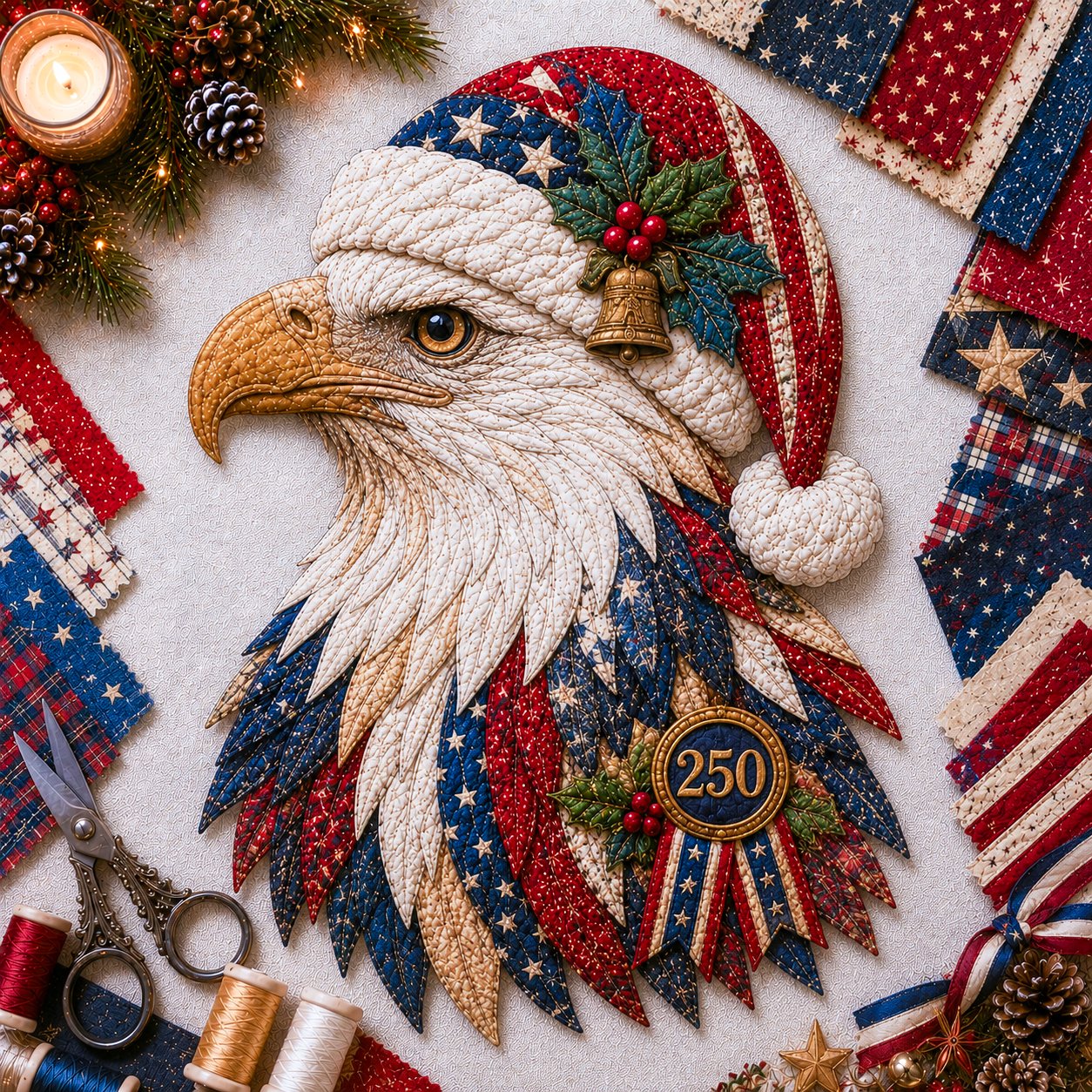🦅 Eagle Fabric Art Kit