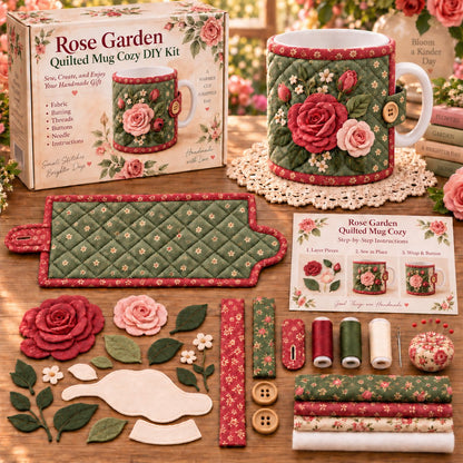 ✨🌸Garden Quilted Mug Cozy DIY Kit