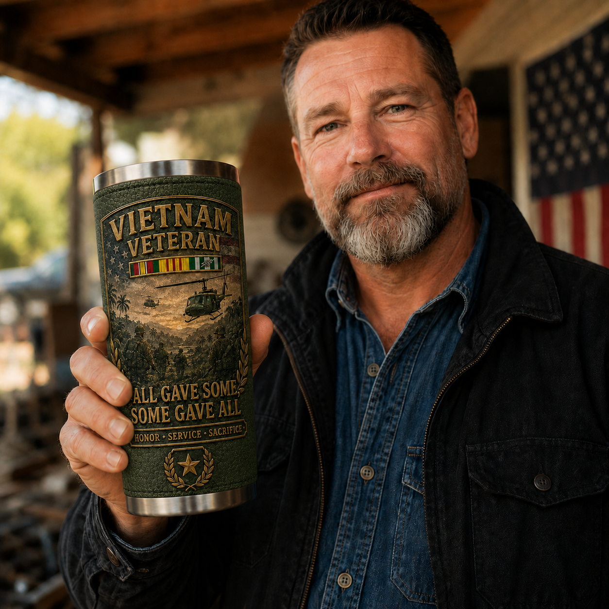 🔥 Last Day Promo: 49% OFF-🇺🇸 Vietnam War Veteran Commemorative Travel Tumbler