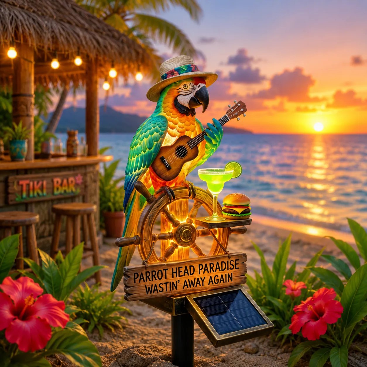 🔥Last Day 49% OFF🔥 - 🌴 Solar-Powered Parrot Garden Light – “Wastin' Away Again”