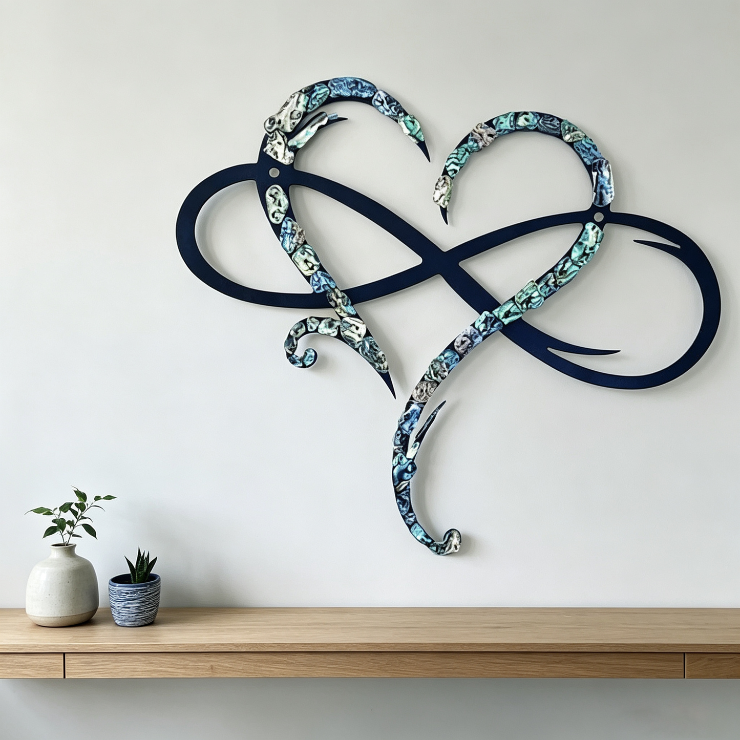 Iron Wall Decoration with Infinite Heart