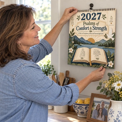 ✝️ 2027 Psalms Wall Calendar | Monthly Scripture &amp; Christian Artwork