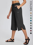 👖 Women's Wide Leg Yoga Capris – High Waisted with Pockets, Quick Dry, Lightweight, UPF 50+ Sun Protection – Loose Comfy for Hiking, Gym, Travel & Outdoor Workout ☀️