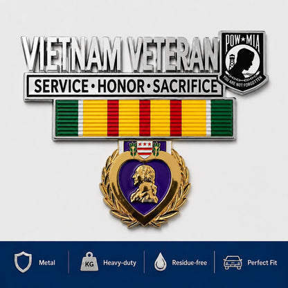 🇺🇸 Last Day Promo: 49% OFF 🎖️- Vietnam Veteran Tribute Car Emblem Metal Badge