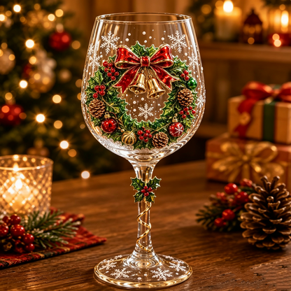 🔥🎁Christmas 3D Wine Glass Collection Gift Box Set✨