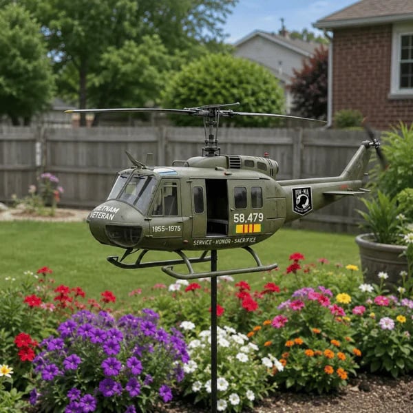 🔥Limited Time Promotion 50% OFF🔥 🎖️Vietnam Veteran UH-1 Helicopter Wind Spinner
