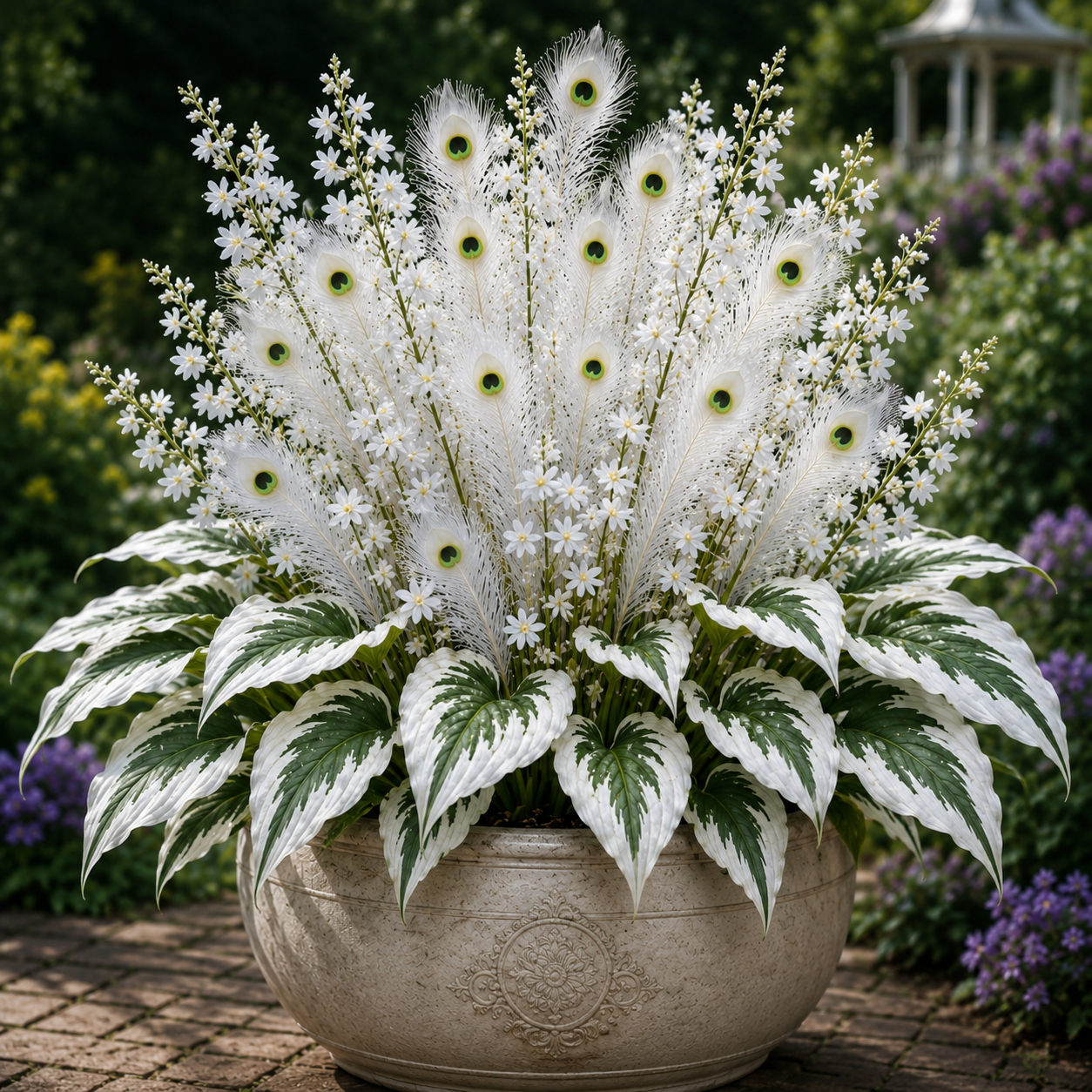 🏠🤗 Peacock Flame Hosta Bulbs💥 Stunning Colors That Brighten Any Space
