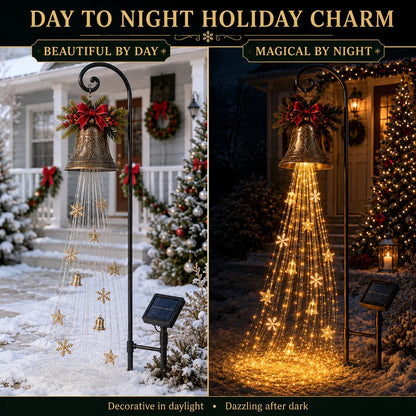 🎄Christmas Early Bird Deal- Christmas Bell Cascade Solar Yard Light✨
