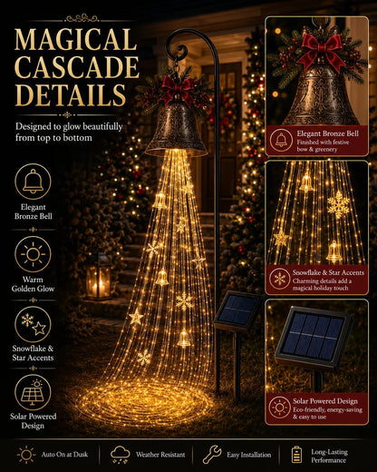 🎄Christmas Early Bird Deal- Christmas Bell Cascade Solar Yard Light✨