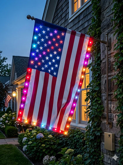 Last Day 60% OFF🔥 🦅 Illuminated 250th Anniversary USA Commemorative Flag - Premium LED Edition (3x5 Ft) -Bestseller