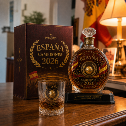 España Champions Legacy Whiskey Decanter Set – Commemorative Football Collector Gift