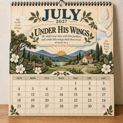 ✝️ 2027 Psalms Wall Calendar | Monthly Scripture &amp; Christian Artwork