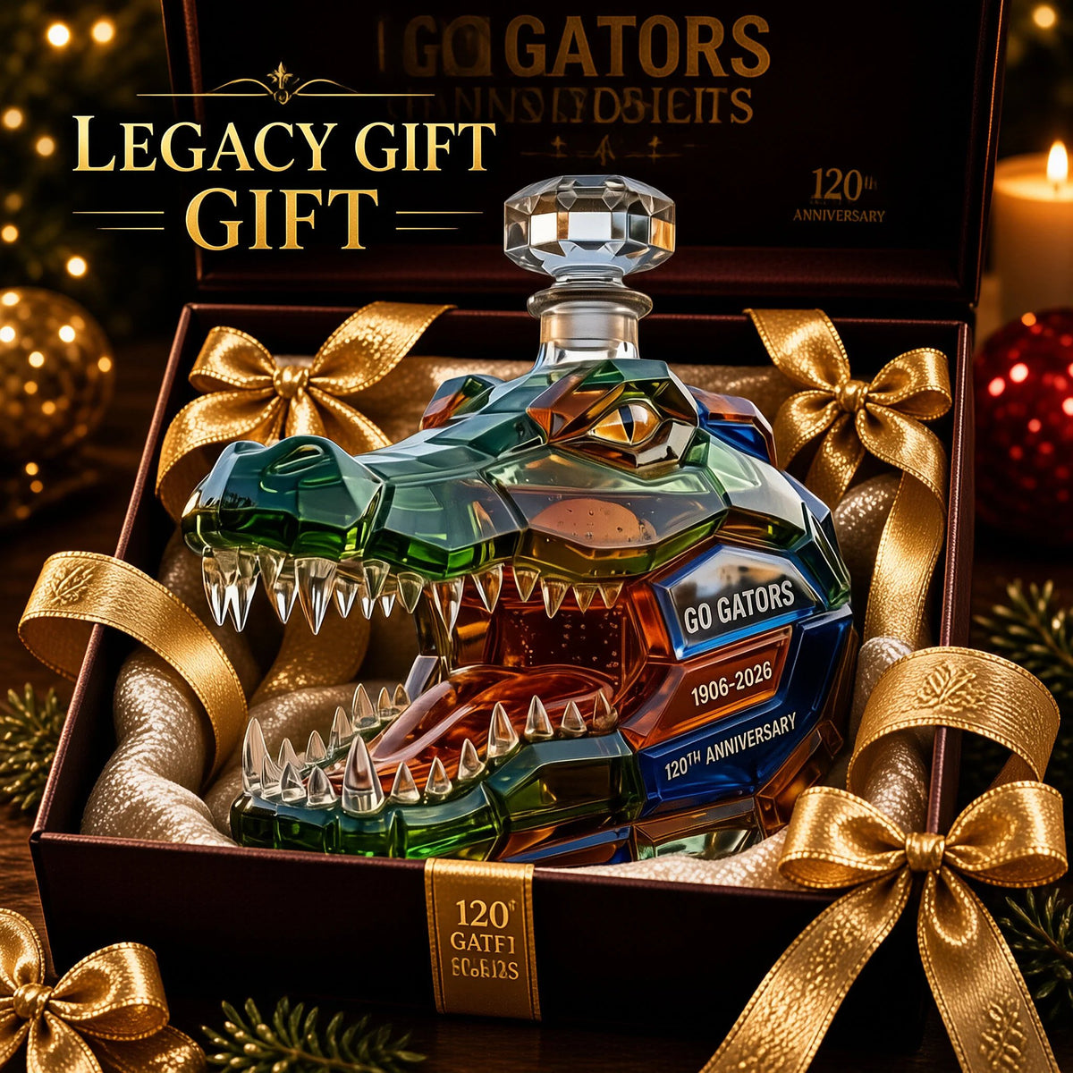🐊 120th Anniversary Alligator Decanter – Bold Gator Spirit Meets Timeless Craftsmanship | Collector’s Edition 🐊✨