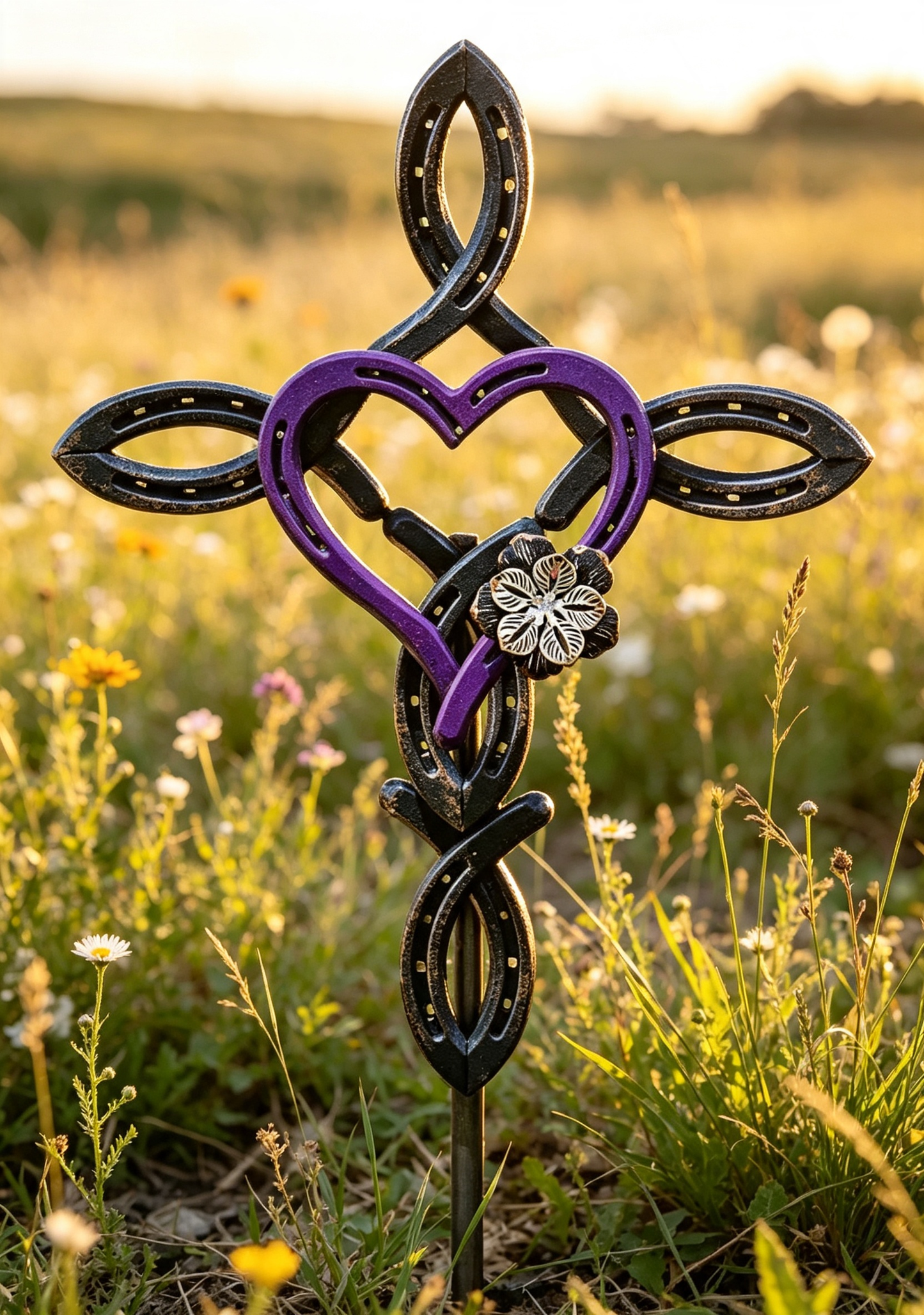 Blessed Horseshoe Cross with Heart - A Symbol of Faith, Protection, and Love That Endures (𝑱𝒐𝒓𝒅𝒂𝒏 𝑴𝒂𝒚𝒏𝒂𝒓𝒅 𝑯𝒂𝒏𝒅𝒎𝒂𝒅𝒆®)