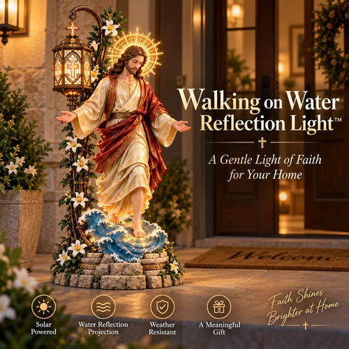 ✨ Walk by Faith™ – Jesus Walking on Water Reflection Light