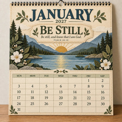 ✝️ 2027 Psalms Wall Calendar | Monthly Scripture &amp; Christian Artwork