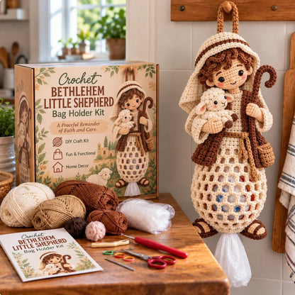 ⏳ Last Day 49% OFF – 🧶 Beginner-Friendly Blessed Home Crochet Bag Holder DIY Kit | 4 Faith-Inspired Designs with Yarn, Tools & Guide Included ✝️