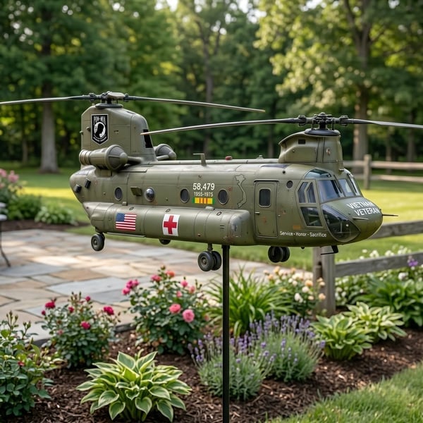 🔥Limited Time Promotion 50% OFF🔥 🎖️Vietnam Veteran UH-1 Helicopter Wind Spinner