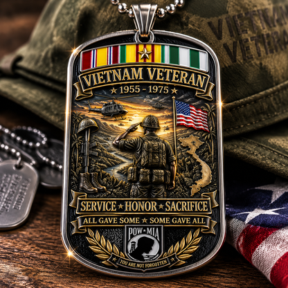 🇺🇸 Last Day Promo: 49% OFF 🎖️Vietnam Veteran All Gave Some Some Gave All Tribute Dog Tag Necklace