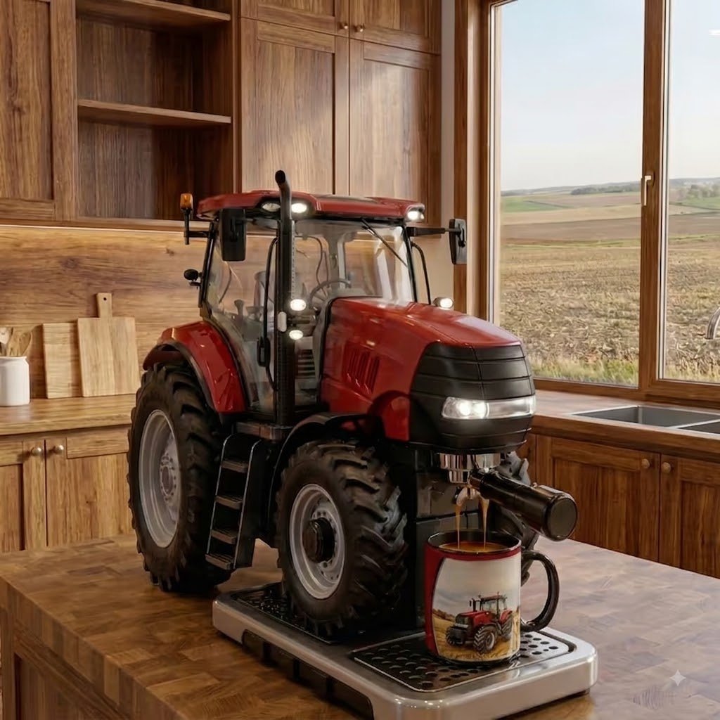 🚜☕ Coffee Machine Tractor – The Coffee Maker with More Horsepower