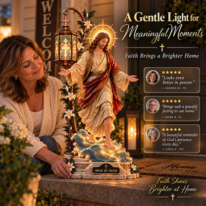 ✨ Walk by Faith™ – Jesus Walking on Water Reflection Light