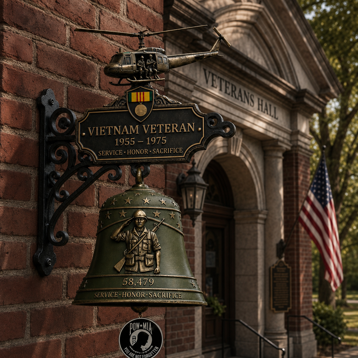 🔔 Last Day Promo: 50% OFF -Vietnam Veteran Tribute Wall Bell