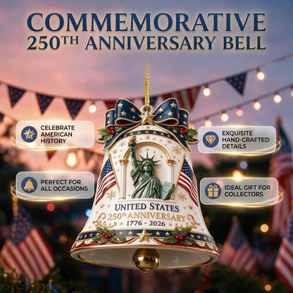 Voice of Liberty – US 250th Anniversary (1776–2026) Commemorative Bell Ornament