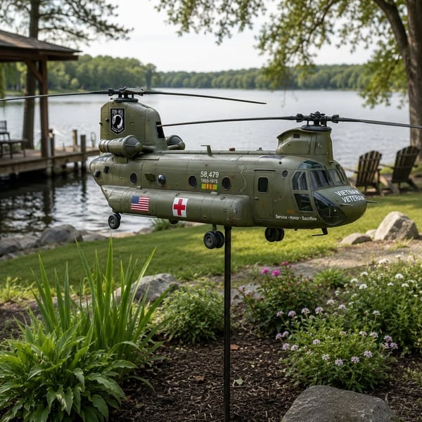 🔥Limited Time Promotion 50% OFF🔥 🎖️Vietnam Veteran UH-1 Helicopter Wind Spinner