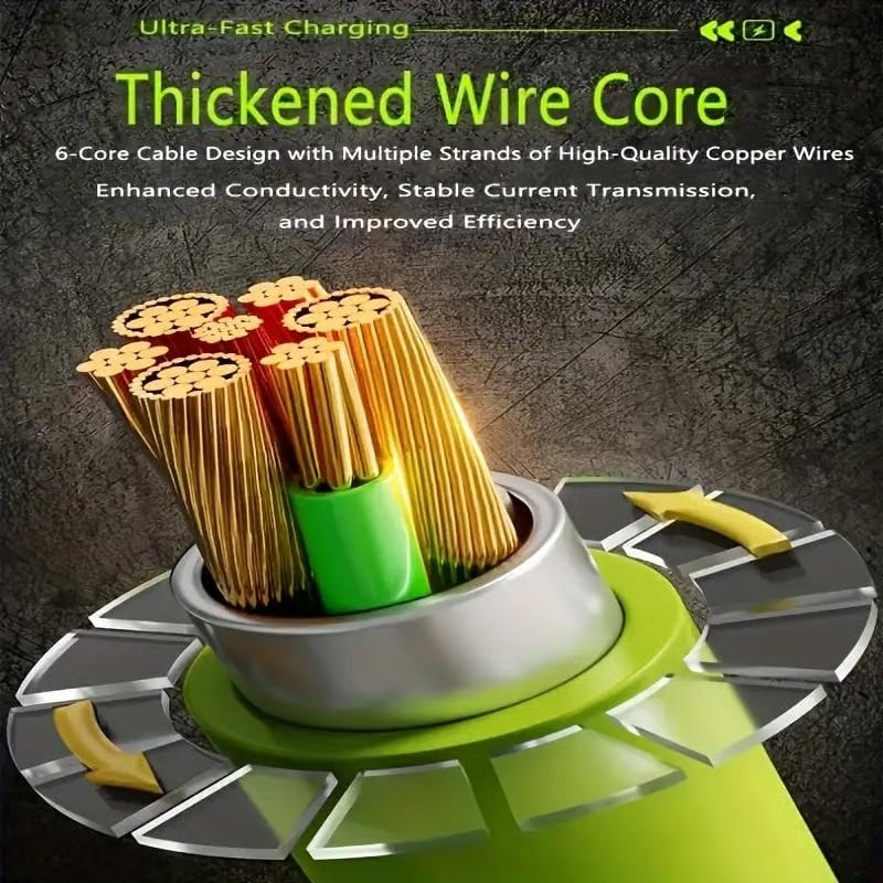 240W Fast Charging Cable, Type-C Smart Quick Charge High-Power Data Cable