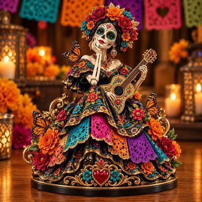 💀Day of the Dead Catrina Figurines – 3 Colorful Character Styles