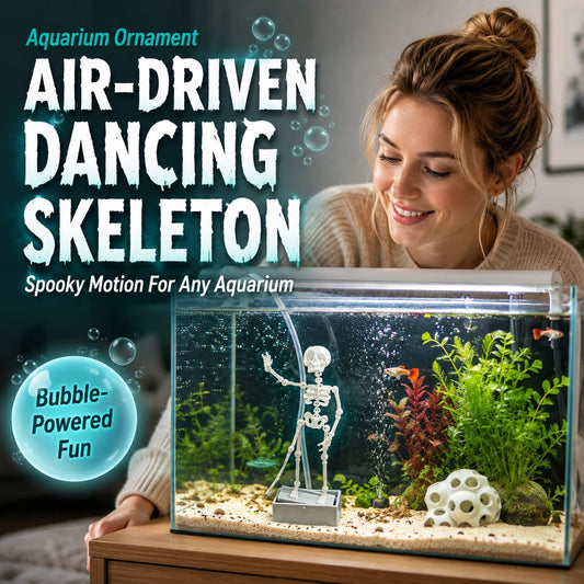 Air-Driven Dancing Skeleton Aquarium Ornament